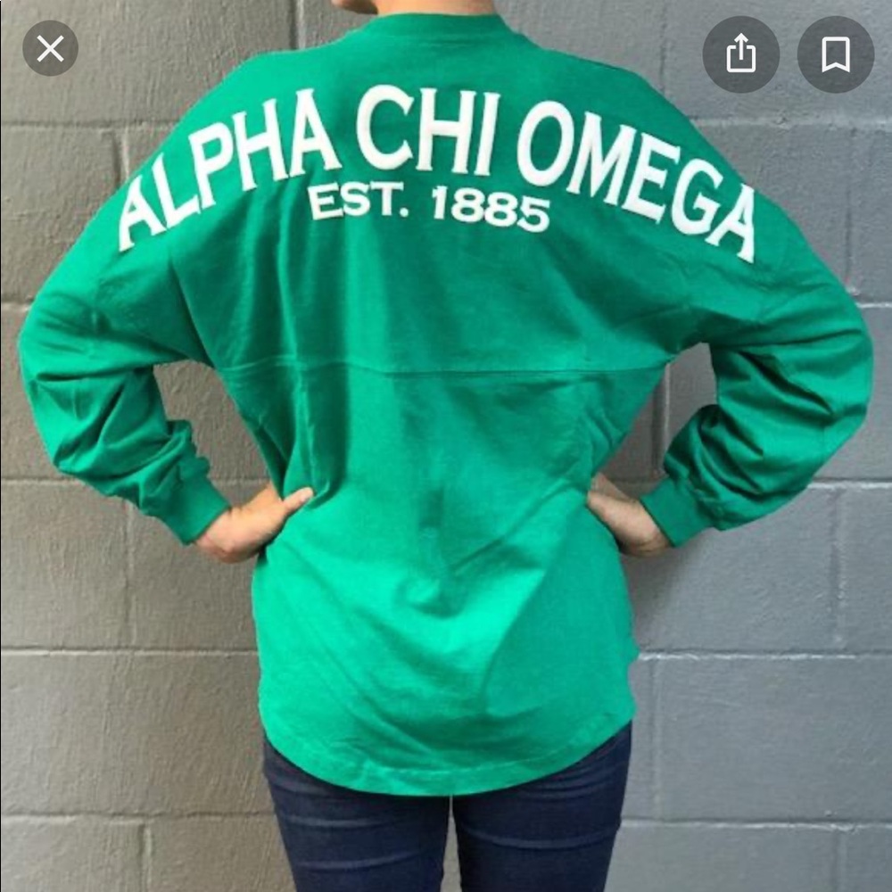 Mint Alpha Chi Omega Spirit Jersey Medium